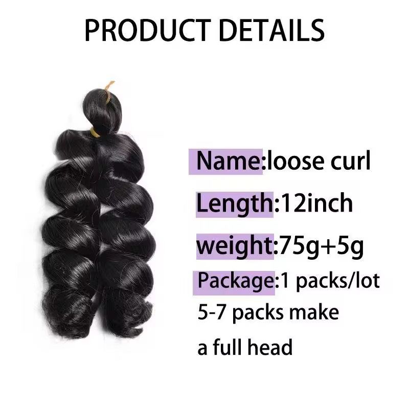 Short Bob Boho Curl Crochet Hair – Synthetic, Natural-Looking Protective Style