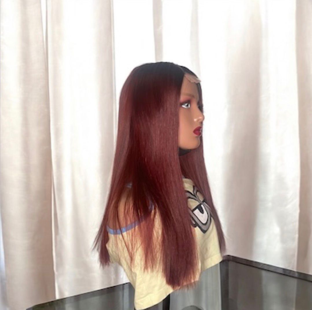 2x6 18" Bone Straight Closure Wig – Premium Human Hair