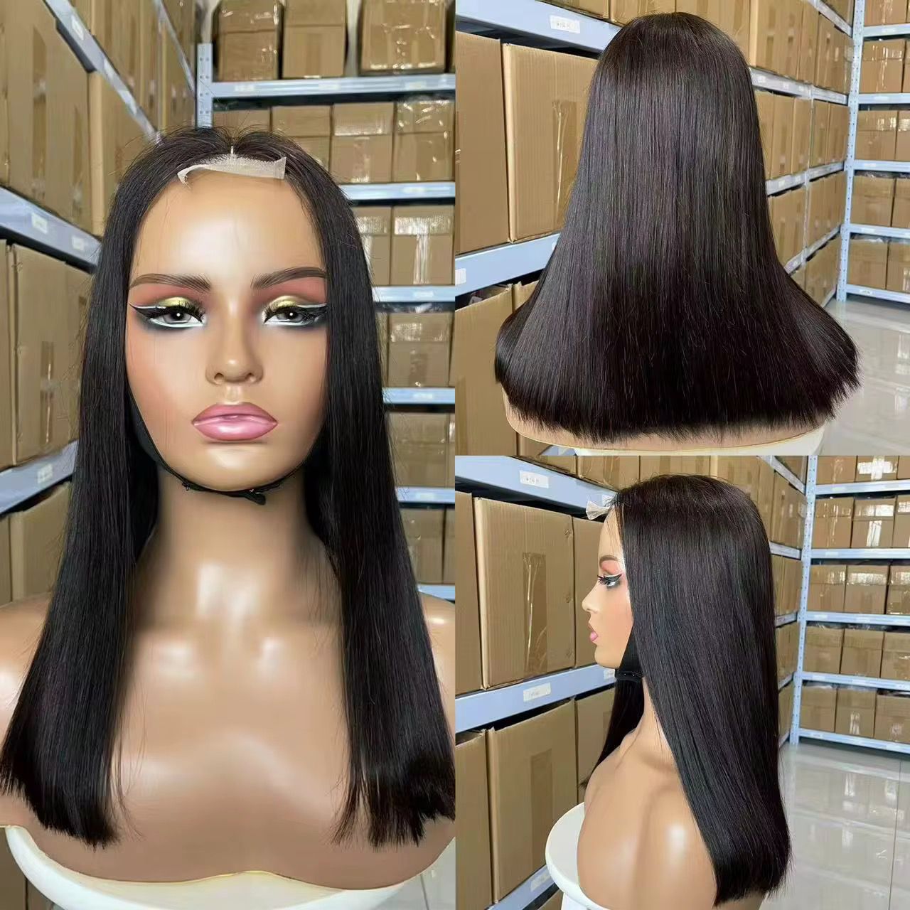 2x6 18" Bone Straight Closure Wig – Premium Human Hair