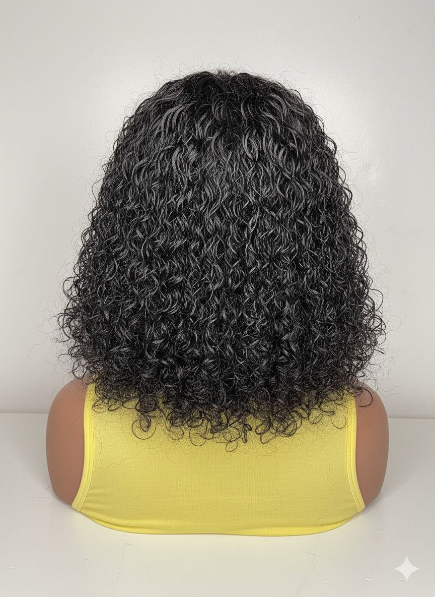 14” Fringe Pixel Curls Wig