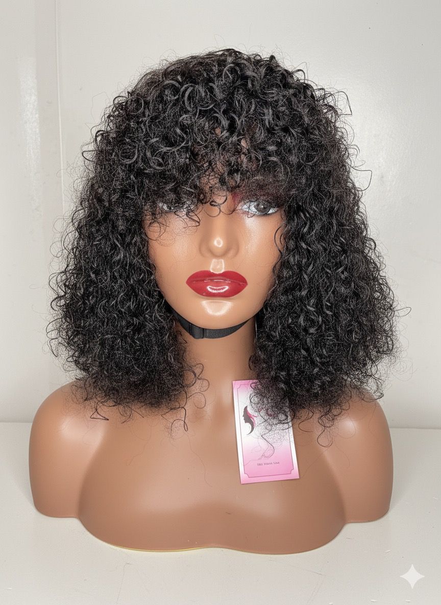 14” Fringe Pixel Curls Wig