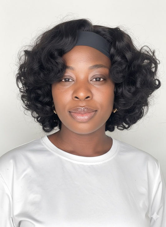 14" Headband Wig – Soft & Bouncy Curls, Easy Wear & Natural Look